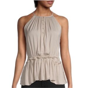 Philosophy Taupe Halter Blouse
